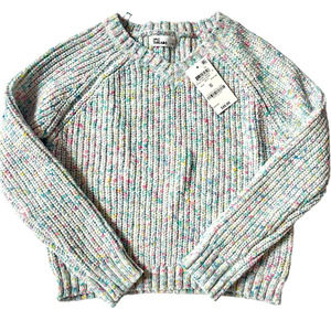 EPIC THREADS Girl's Multicolor Knit V-Neck Sweater NWT Size S (8-10)